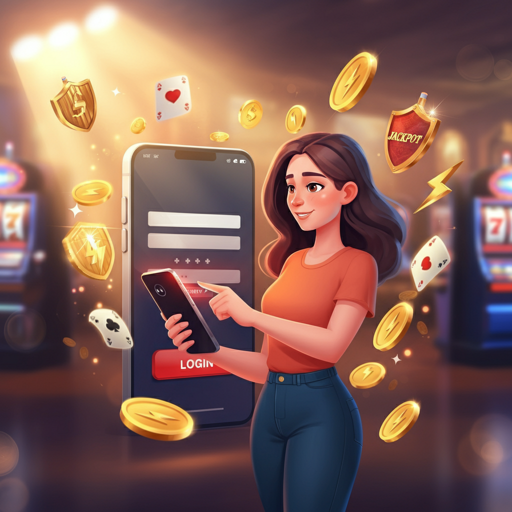 Kingtg777CartoonPlayerLogginginwithCasinoUIFloatingAround